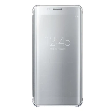 Etui na telefon Samsung Galaxy S6 edge+ Clear View Cover  - srebrne