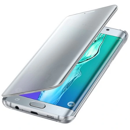 Etui na telefon Samsung Galaxy S6 edge+ Clear View Cover  - srebrne