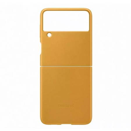 Etui na telefon Samsung Galaxy Z Flip3 Leather Cover - żółte