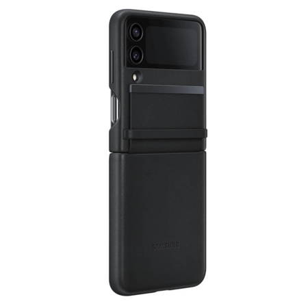 Etui na telefon Samsung Galaxy Z Flip4 Flap Leather Cover - czarne