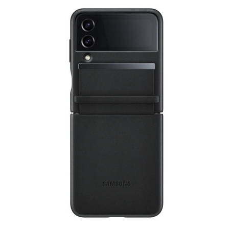 Etui na telefon Samsung Galaxy Z Flip4 Flap Leather Cover - czarne