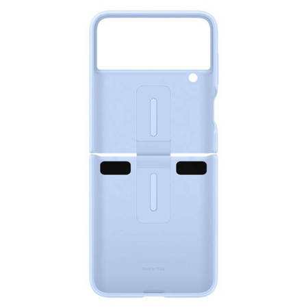 Etui na telefon Samsung Galaxy Z Flip4 Silicone Cover with Ring - niebieskie