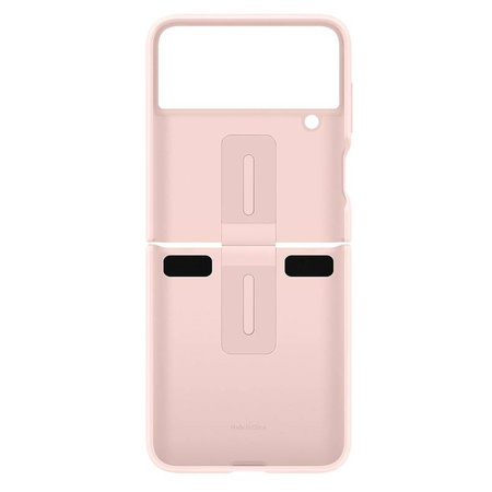 Etui na telefon Samsung Galaxy Z Flip4 Silicone Cover with Ring - różowe