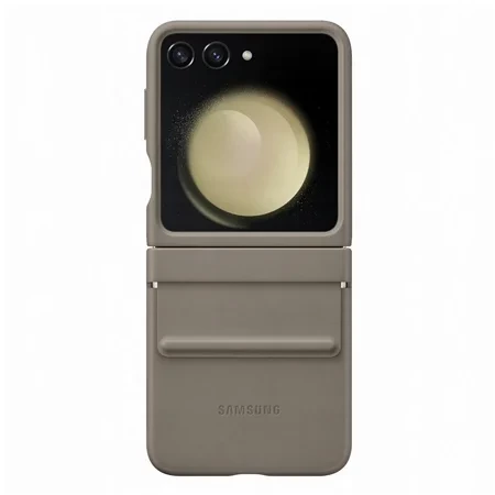 Etui na telefon Samsung Galaxy Z Flip5 Flap Eco-Leather Case - brązowe