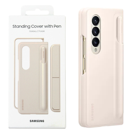 Etui na telefon Samsung Galaxy Z Fold4 Standing Cover with Pen - beżowe (Sand)