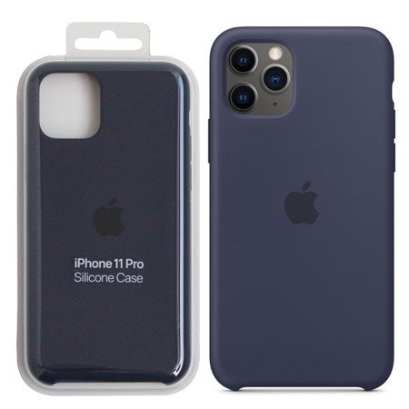 Etui silikonowe Apple iPhone 11 Pro - granatowe (Midnight Blue)