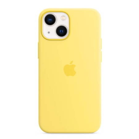 Etui silikonowe Apple iPhone 13 mini Silicone Case MagSafe - żółte (Lemon Zest)