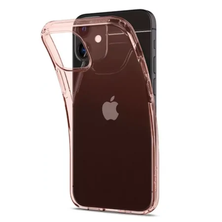 Etui silikonowe na Apple iPhone 12 mini Spigen Crystal Flex - różowe (Rose Crystal)