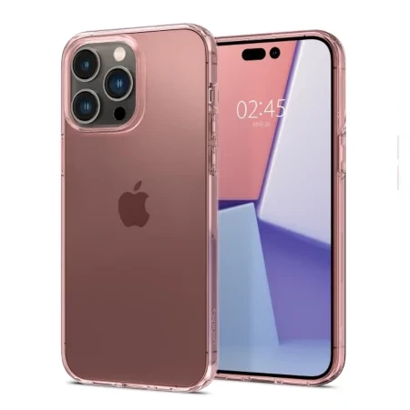 Etui silikonowe na Apple iPhone 14 Pro Max Spigen Crystal Flex - różowe (Rose Crystal)