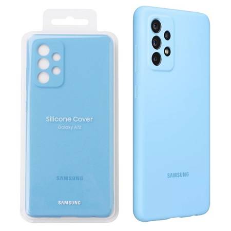 Etui silikonowe na telefon Samsung Galaxy A72 Silicone Cover - niebieskie