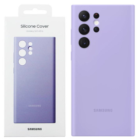 Etui silikonowe na telefon Samsung Galaxy S22 Ultra Silicone Cover - lawendowe