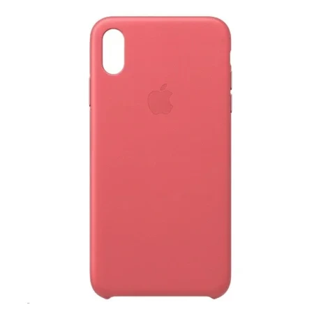 Etui skórzane Apple iPhone XS Max Leather Case - różowe (Peony Pink)