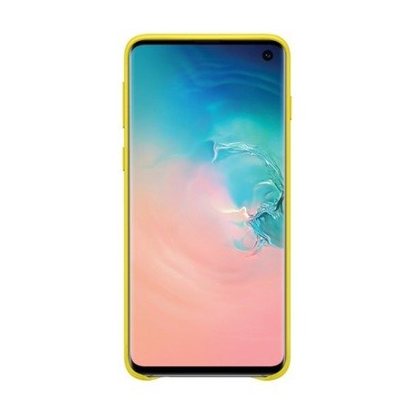 Etui skórzane na telefon Samsung Galaxy S10 Leather Cover - żółte