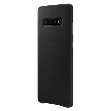 Etui skórzane na telefon Samsung Galaxy S10 Plus Leather Cover - czarne [OUTLET]