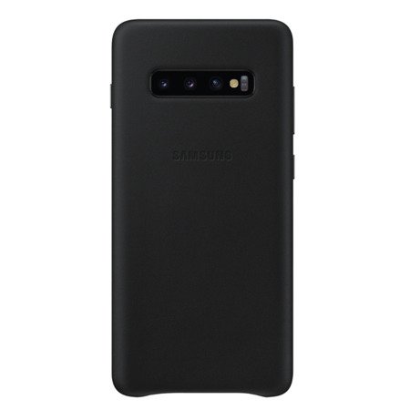 Etui skórzane na telefon Samsung Galaxy S10 Plus Leather Cover - czarne [OUTLET]