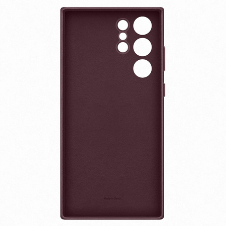 Etui skórzane na telefon Samsung Galaxy S22 Ultra Leather Cover - burgundowe 