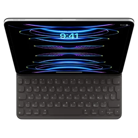 Etui z klawiaturą Apple iPad Pro 11" gen.1/ 2/ 3/ 4/ Air 4/ 5/ 11" M2 Smart Keyboard Folio (układ ukraiński) - czarne