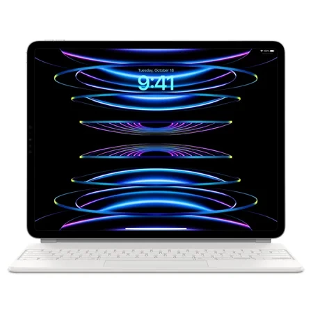 Etui z klawiaturą Apple iPad Pro 12.9" gen. 3/ 4/ 5/ 6/ Air 13" M2 Magic Keyboard (układ ukraiński) - białe