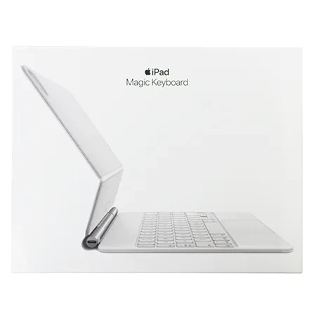 Etui z klawiaturą do Apple iPad Pro 11" gen.1/ 2/ 3/ 4  Air 4/ 5/ 11" M2 Magic Keyboard (układ ukraiński) - białe