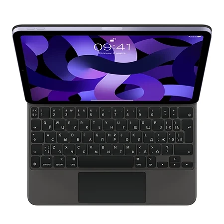 Etui z klawiaturą do Apple iPad Pro 11" gen.1/ 2/ 3/ 4  Air 4/ 5  Magic Keyboard (układ rosyjski) - czarne
