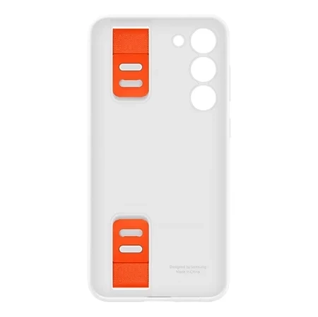 Etui z paskiem na telefon Samsung Galaxy S23 Plus Silicone Grip Case - białe