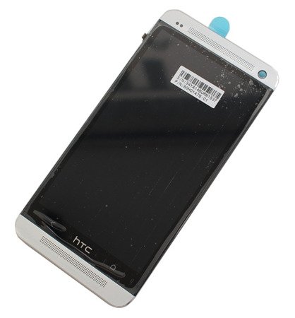 HTC One M7 wyświetlacz LCD - srebrny