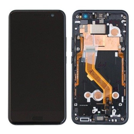 HTC U11 wyświetlacz LCD z ramką - czarny