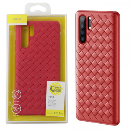 Huawei P30 Pro etui Baseus Weaving Case - czerwone