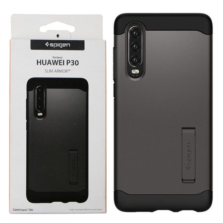 Huawei P30 etui Spigen Slim Armor L38CS25936 -  stalowy (Gunmetal)