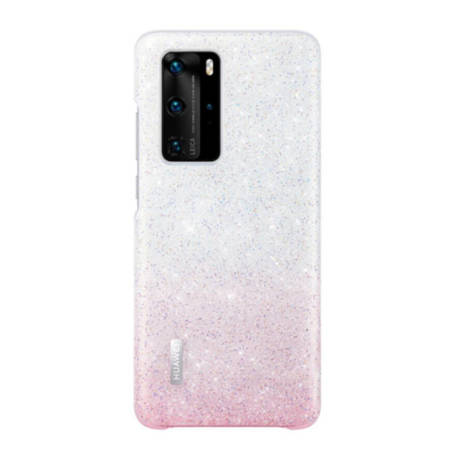 Huawei P40 Pro etui silikonowe Glamorous Case 51993819 - transparentne z kryształkami (Pearl Pink)