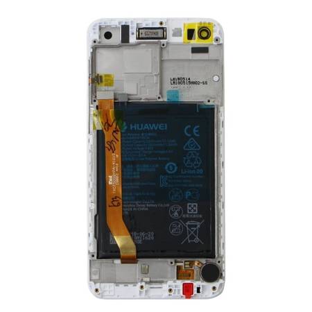 Huawei P9 Lite mini/ Y6 Pro wyświetlacz LCD z ramką i baterią - biały