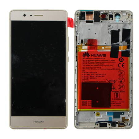 Huawei P9 Lite wyświetlacz LCD z ramką i baterią - złoty