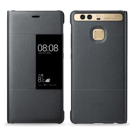 Huawei P9 etui S View Cover - ciemnoszary