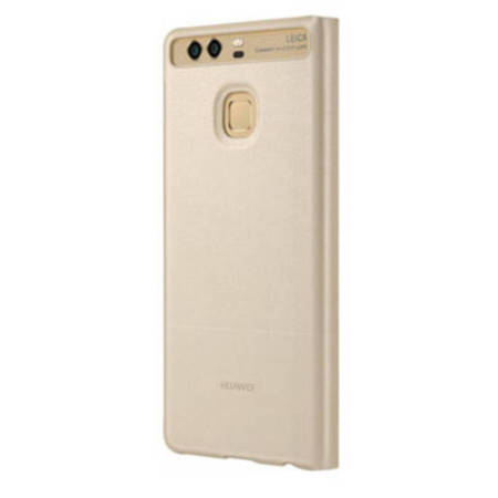 Huawei P9 etui S View Cover - złote