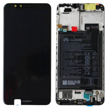 Huawei Y9 2018 wyświetlacz LCD z ramką i baterią - czarny
