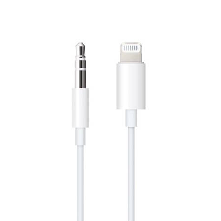 Kabel Apple Lightning na audio Jack 3.5 mm  - 1.2 m biały 