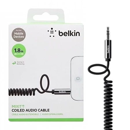 Kabel audio Belkin Mixit Up Coiled Cable Jack 3.5 mm - 1.8 m 