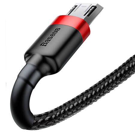 Kabel micro-USB Baseus Cafule 2.4A - czarno-czerwony 1 m 