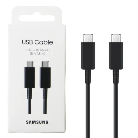 Kabel z USB-C na USB-C Samsung 1.8 m - czarny 5A