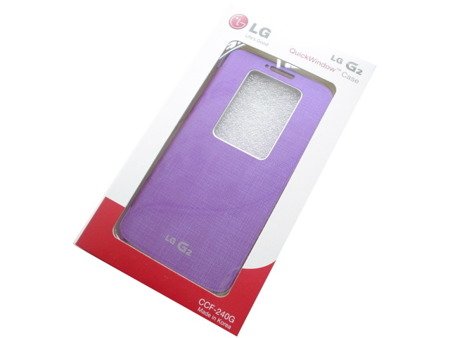 LG G2 etui Quick Window Case CCF-240G - fioletowy