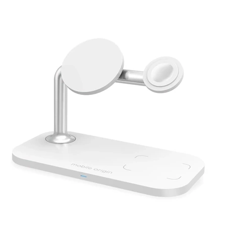 Ładowarka indukcyjna Mobile Origin 3-in-1 Wireless Magnetic Charger - biała