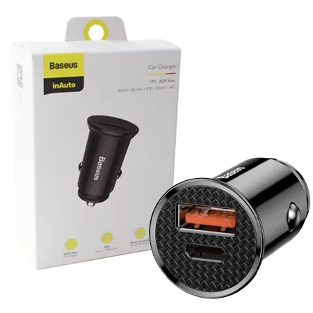 Ładowarka samochodowa Baseus 30W - czarna