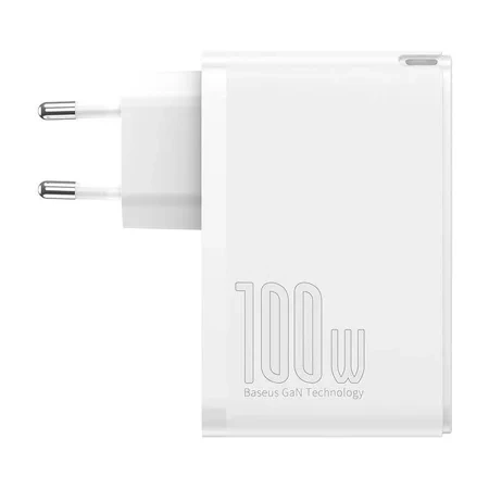 Ładowarka sieciowa 2x USB-A + 2x USB-C Baseus GaN2 Pro 100W - biała