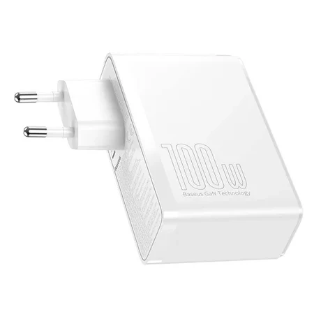 Ładowarka sieciowa 2x USB-A + 2x USB-C Baseus GaN2 Pro 100W - biała