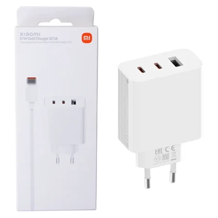 Ładowarka sieciowa Xiaomi GaN Charger 2C1A 2x USB C i USB A - 67W