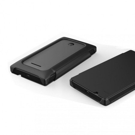 Microsoft Lumia 435 etui Mozo Flip Cover - czarny