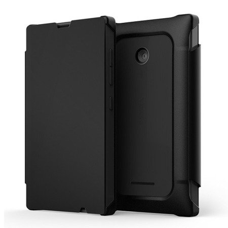 Microsoft Lumia 435 etui Mozo Flip Cover - czarny