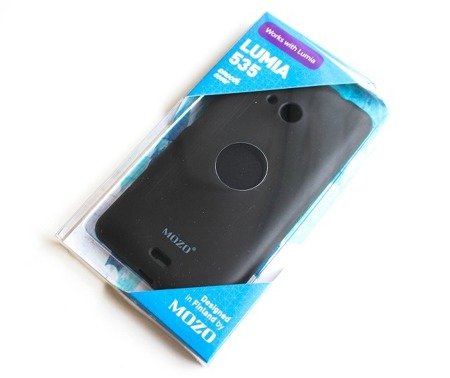 Microsoft Lumia 535 etui Mozo Smooth Cover i folia ochronna - czarny