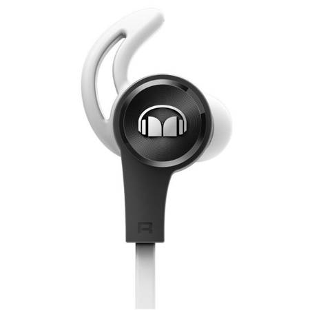 Monster słuchawki iSport Achieve - czarno-białe
