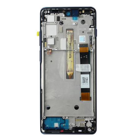 Motorola Moto G200 5G oryginalny wyświetlacz LCD z ramką - niebieski 